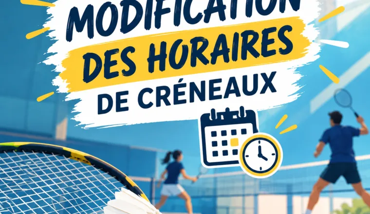 Créneaux début de saison